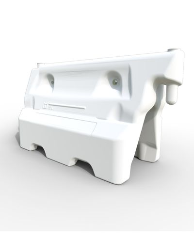 Täidetav plastpiire valge 1130x400x560mm, täis 60 kg