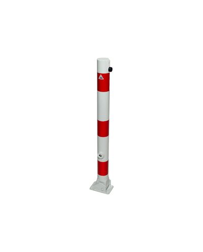Kokkupandav tõkkepost, valge/punane, 900 mm / Ø 76 mm