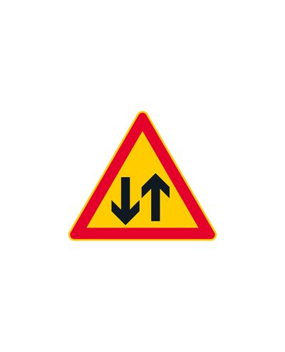 A5 Kahesuunalise liikluse teavitus, alumiinium (R2 kile / ELY manus)