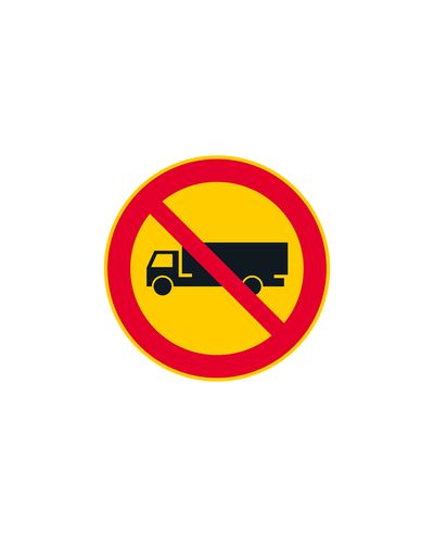 C3 Veoauto ja kaubiku juhtimine keelatud, alumiinium (R2 kile / ELY manus)